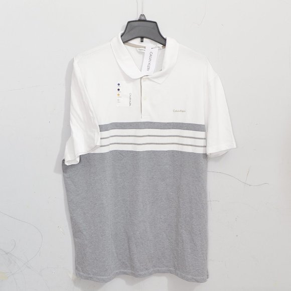 White/gray‎ Calvin Klein Men's Performance polo - Picture 2 of 3